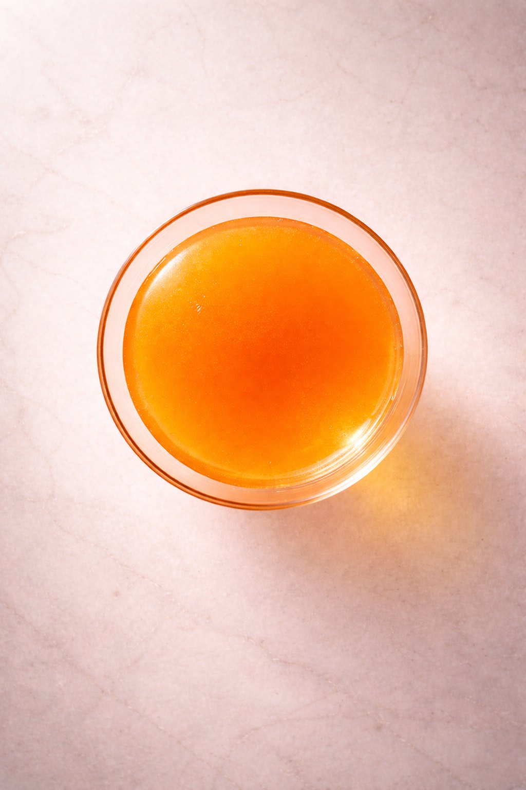 Brosecco poured, showing its colour
